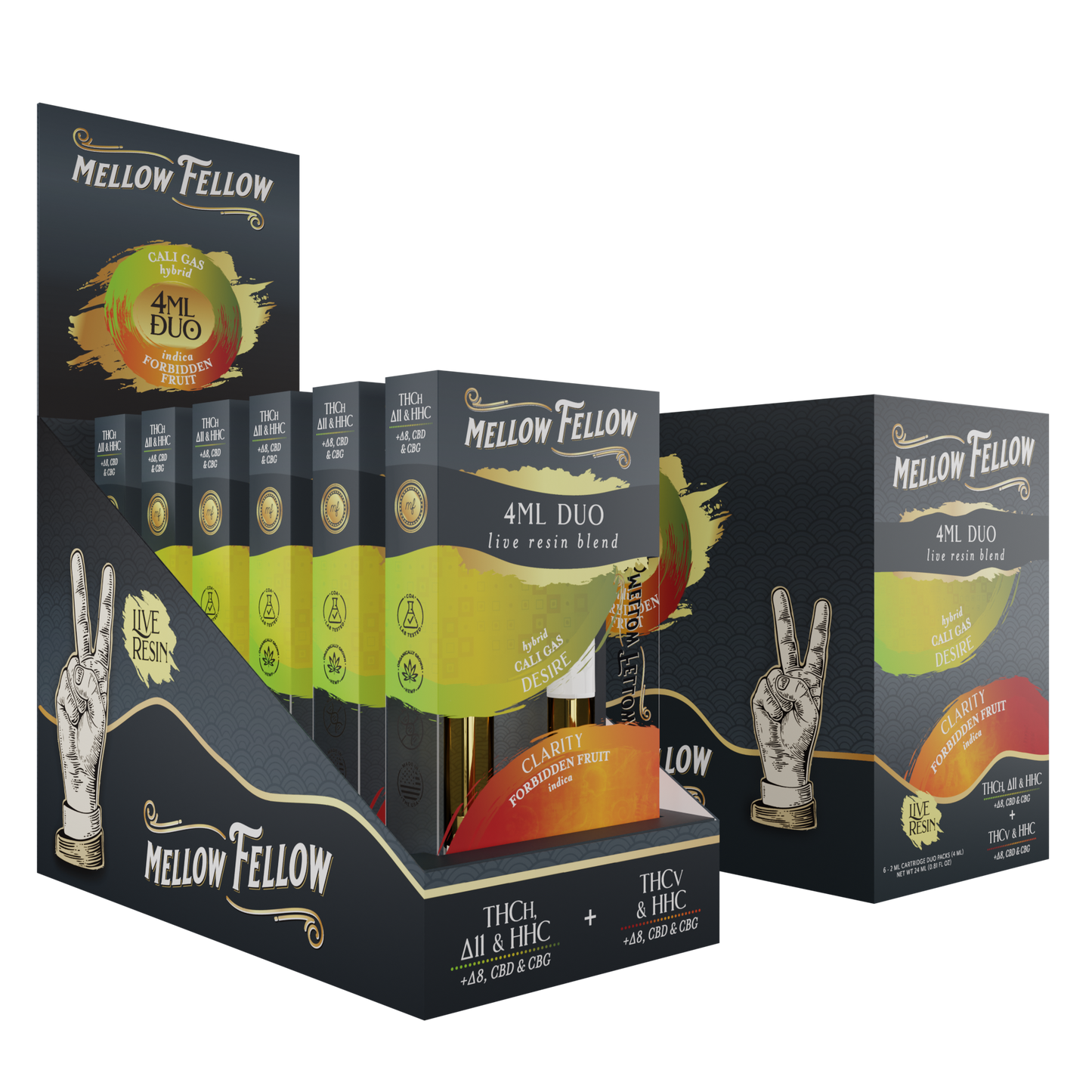 Mellow Fellow Live Resin Duo Cartridge 4g (6/pack) [DROPSHIP]