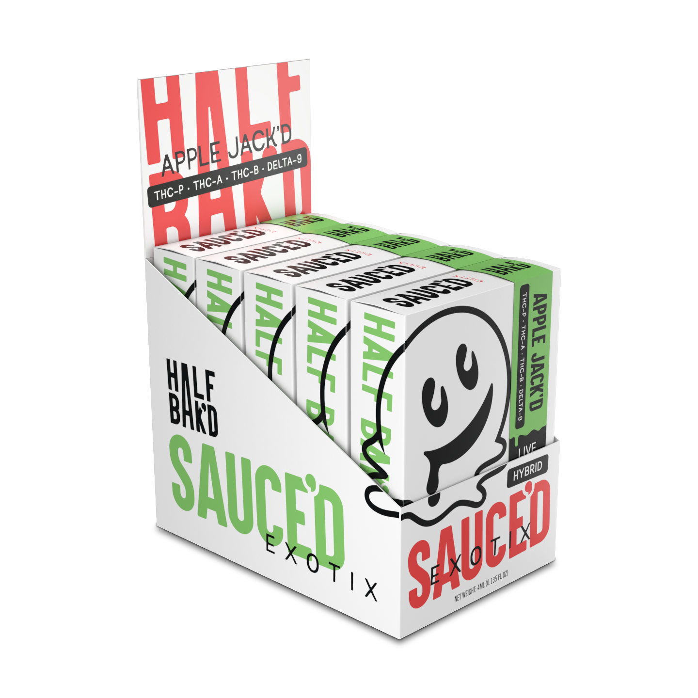 Half Bakd Sauced Exotix Disposable 4g (5/pack) [DROPSHIP]