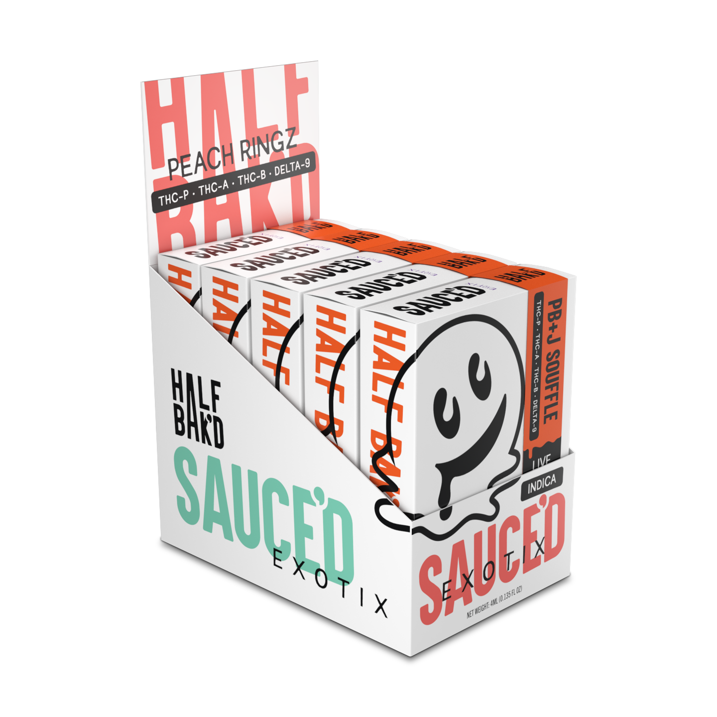 Half Bakd Sauced Exotix Disposable 4g (5/pack) [DROPSHIP]