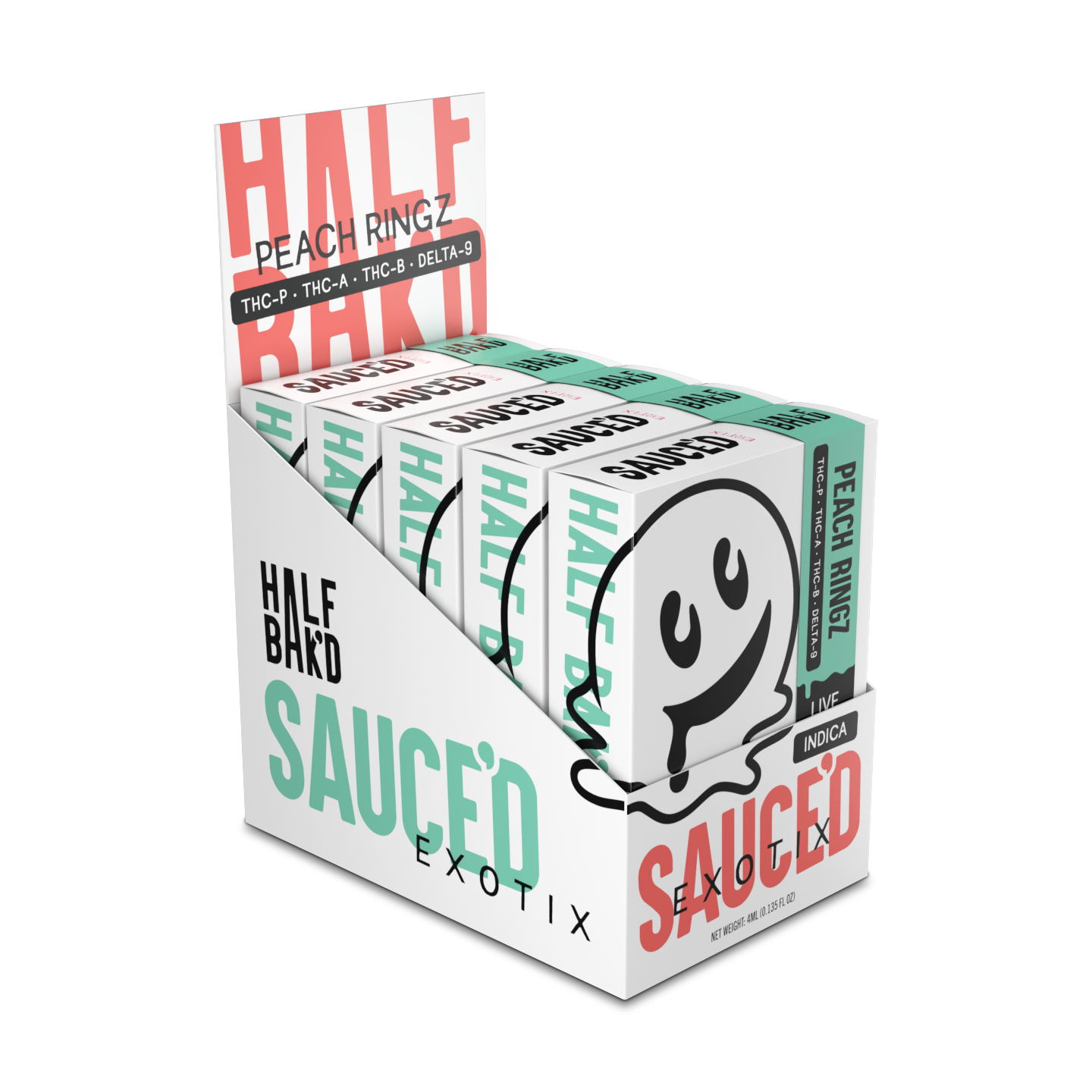 Half Bakd Sauced Exotix Disposable 4g (5/pack) [DROPSHIP]