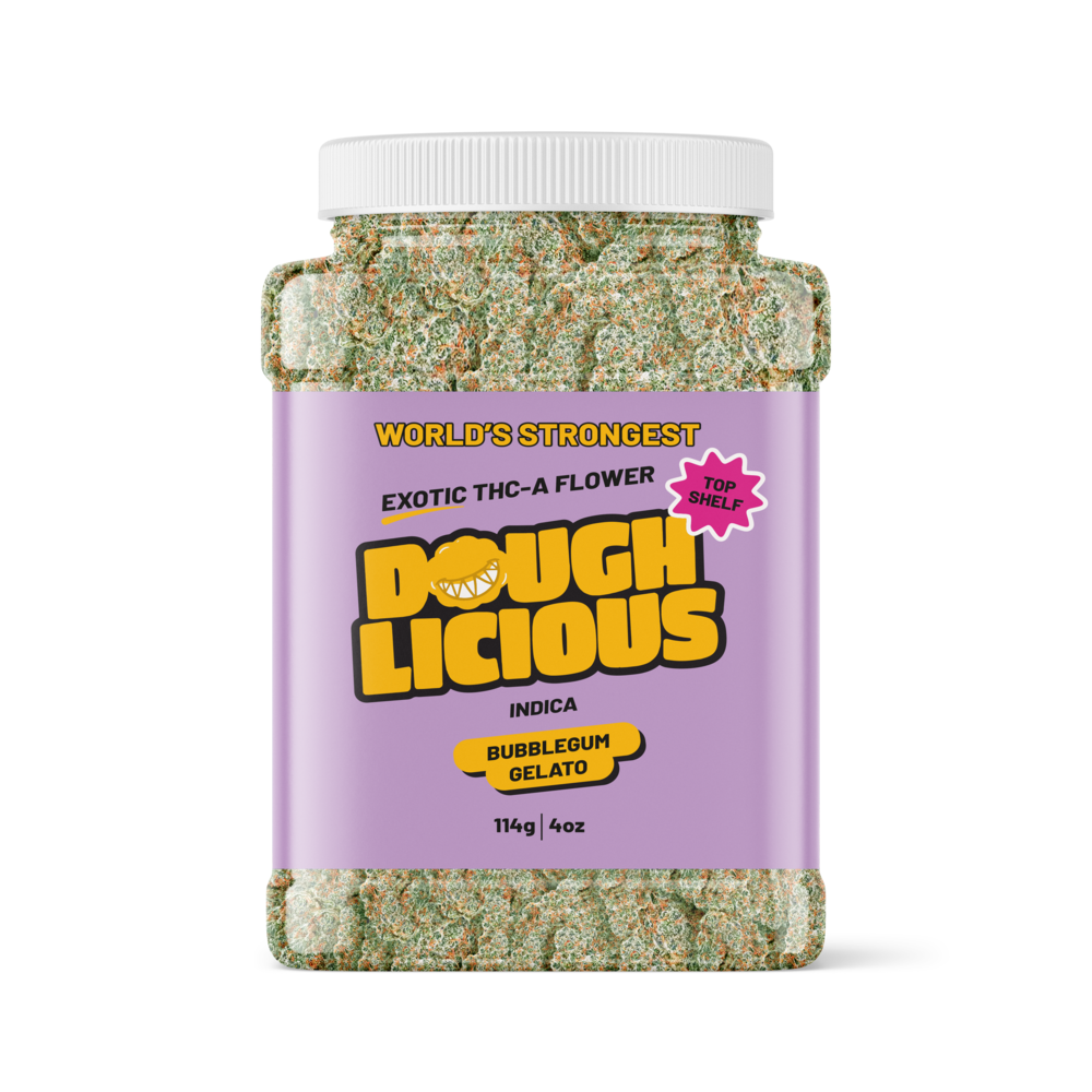 Doughlicious Exotic THC-A Flower Jar 114g [DROPSHIP]