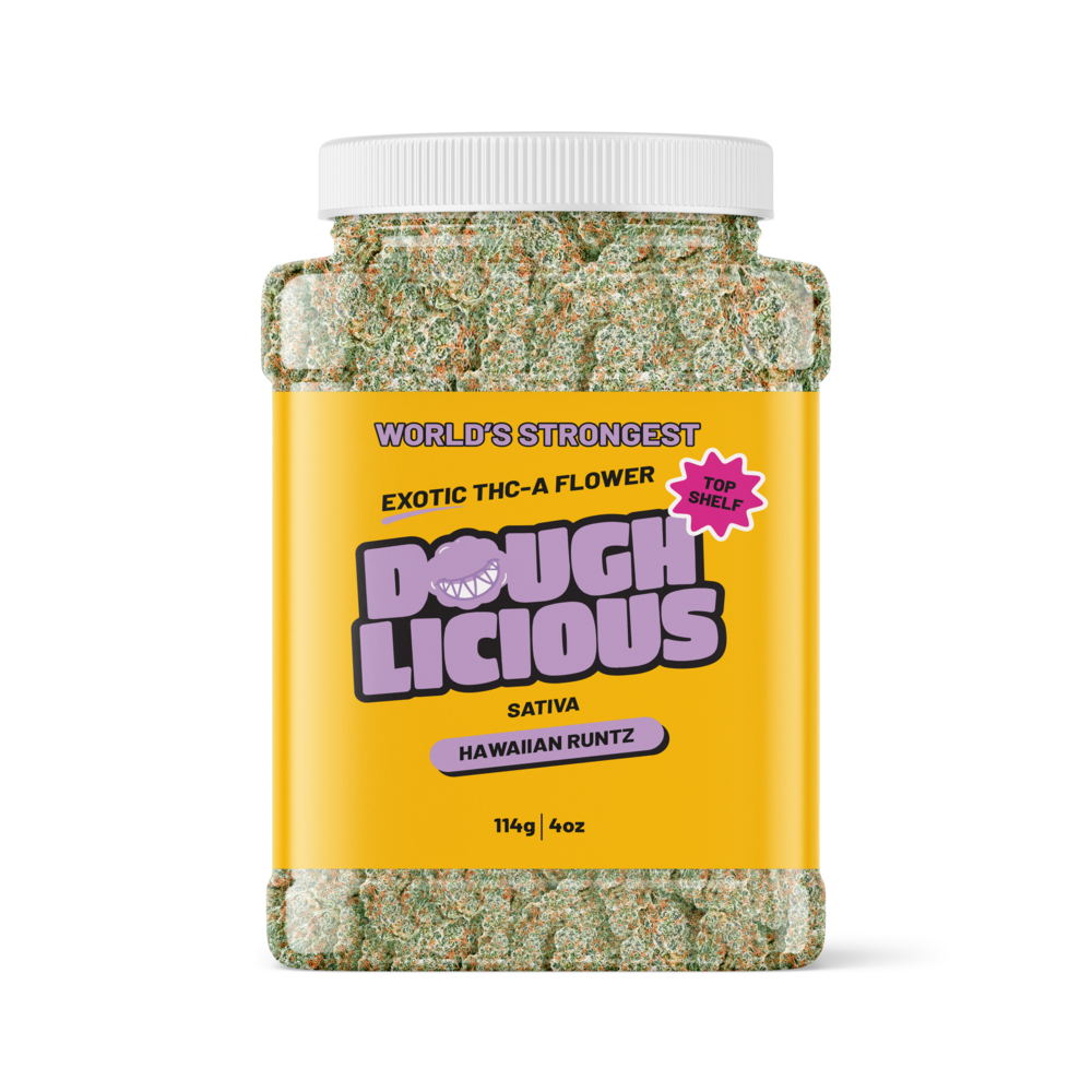 Doughlicious Exotic THC-A Flower Jar 114g [DROPSHIP]