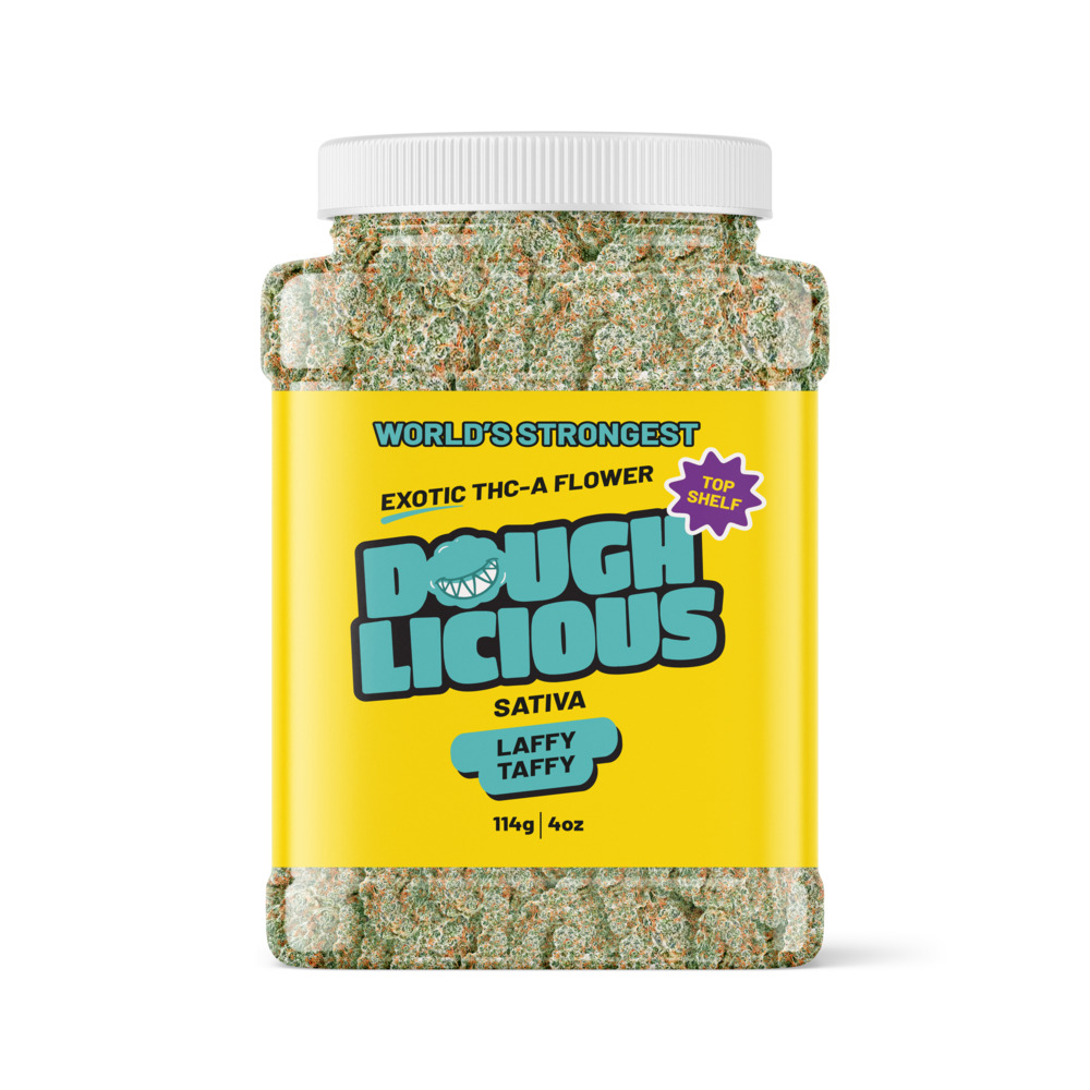 Doughlicious Exotic THC-A Flower Jar 114g [DROPSHIP]