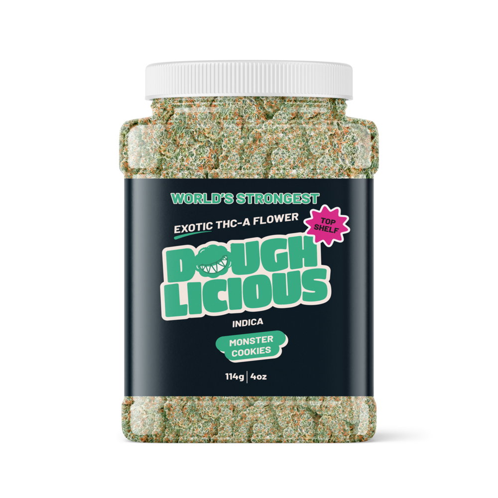 Doughlicious Exotic THC-A Flower Jar 114g [DROPSHIP]