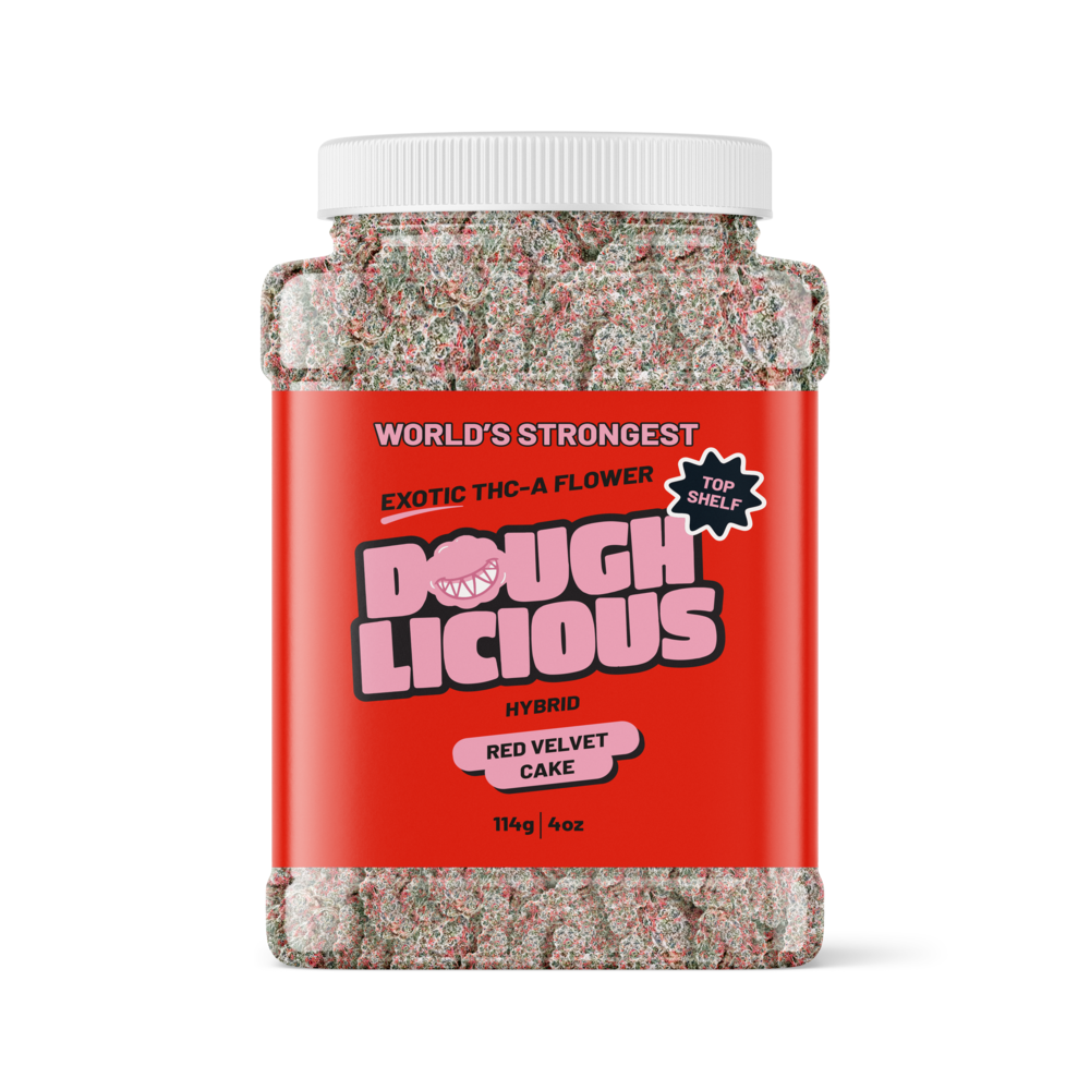 Doughlicious Exotic THC-A Flower Jar 114g [DROPSHIP]