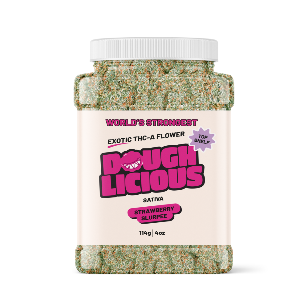 Doughlicious Exotic THC-A Flower Jar 114g [DROPSHIP]