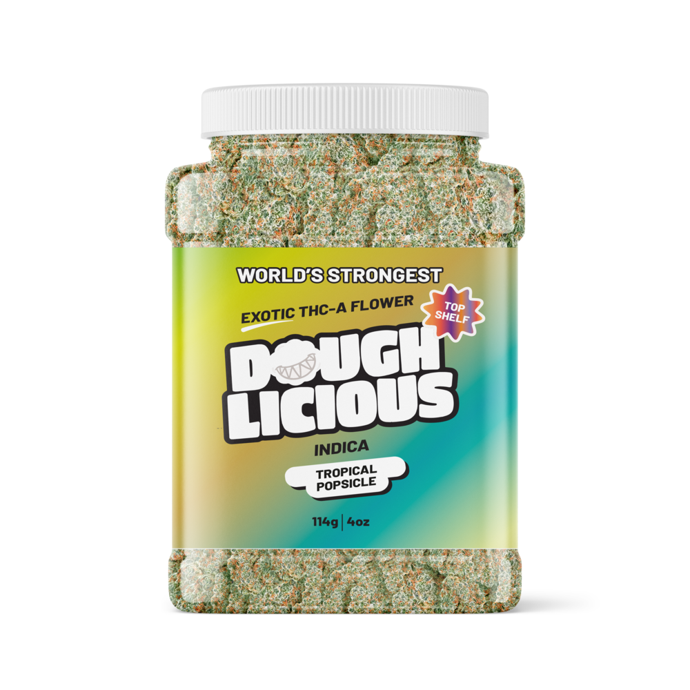Doughlicious Exotic THC-A Flower Jar 114g [DROPSHIP]