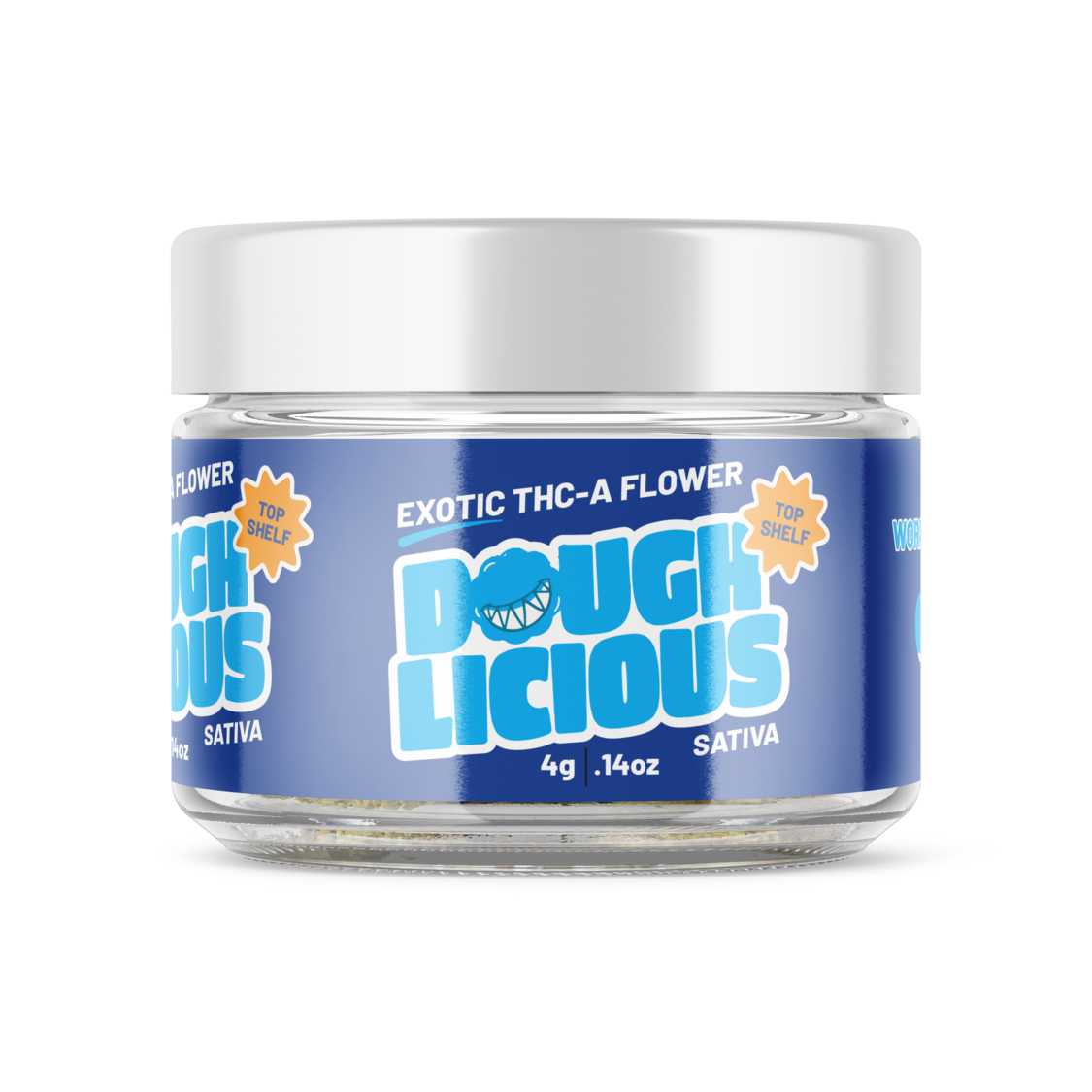 Doughlicious Exotic THC-A Flower Jar 4g [DROPSHIP]