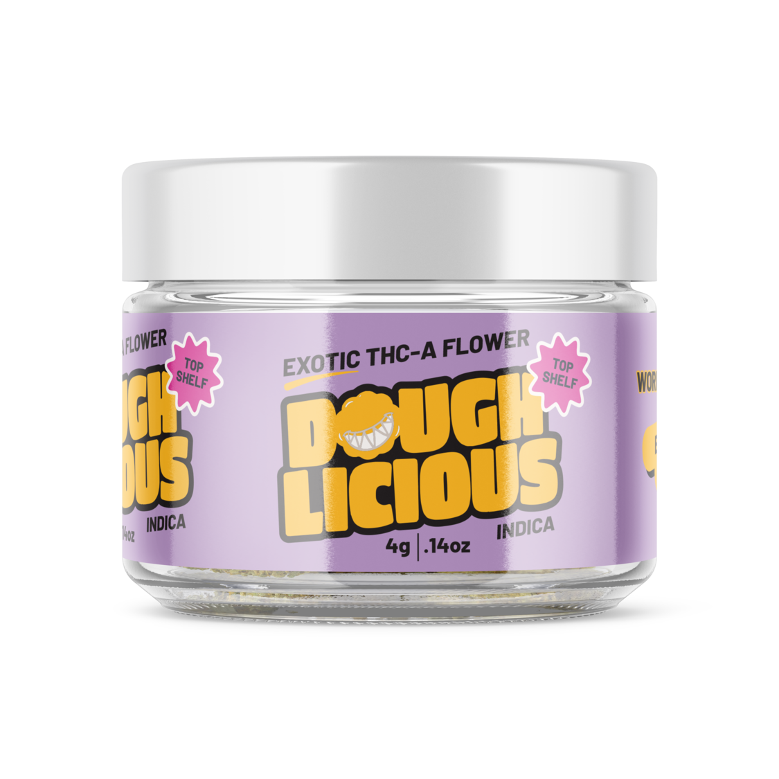 Doughlicious Exotic THC-A Flower Jar 4g [DROPSHIP]