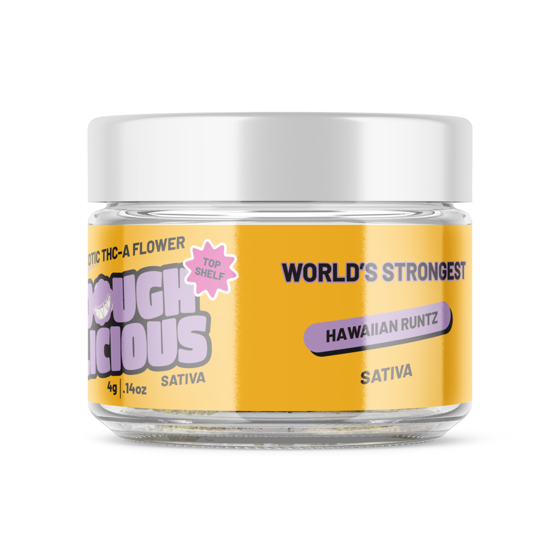 Doughlicious Exotic THC-A Flower Jar 4g [DROPSHIP]