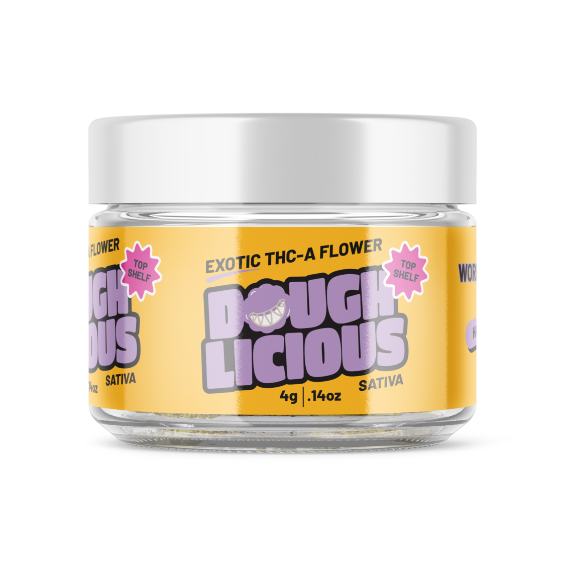 Doughlicious Exotic THC-A Flower Jar 4g [DROPSHIP]