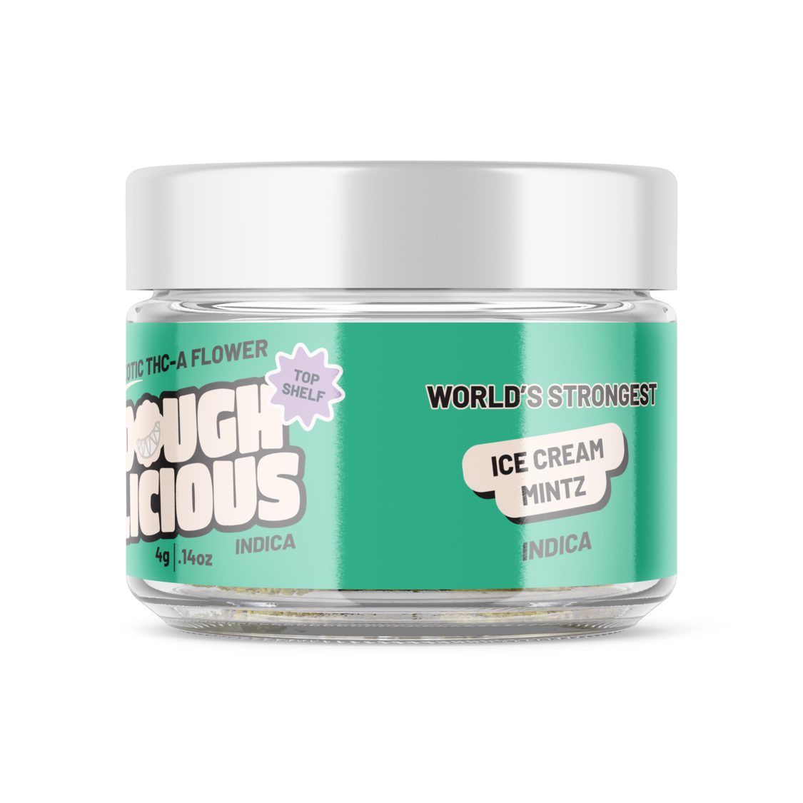 Doughlicious Exotic THC-A Flower Jar 4g [DROPSHIP]