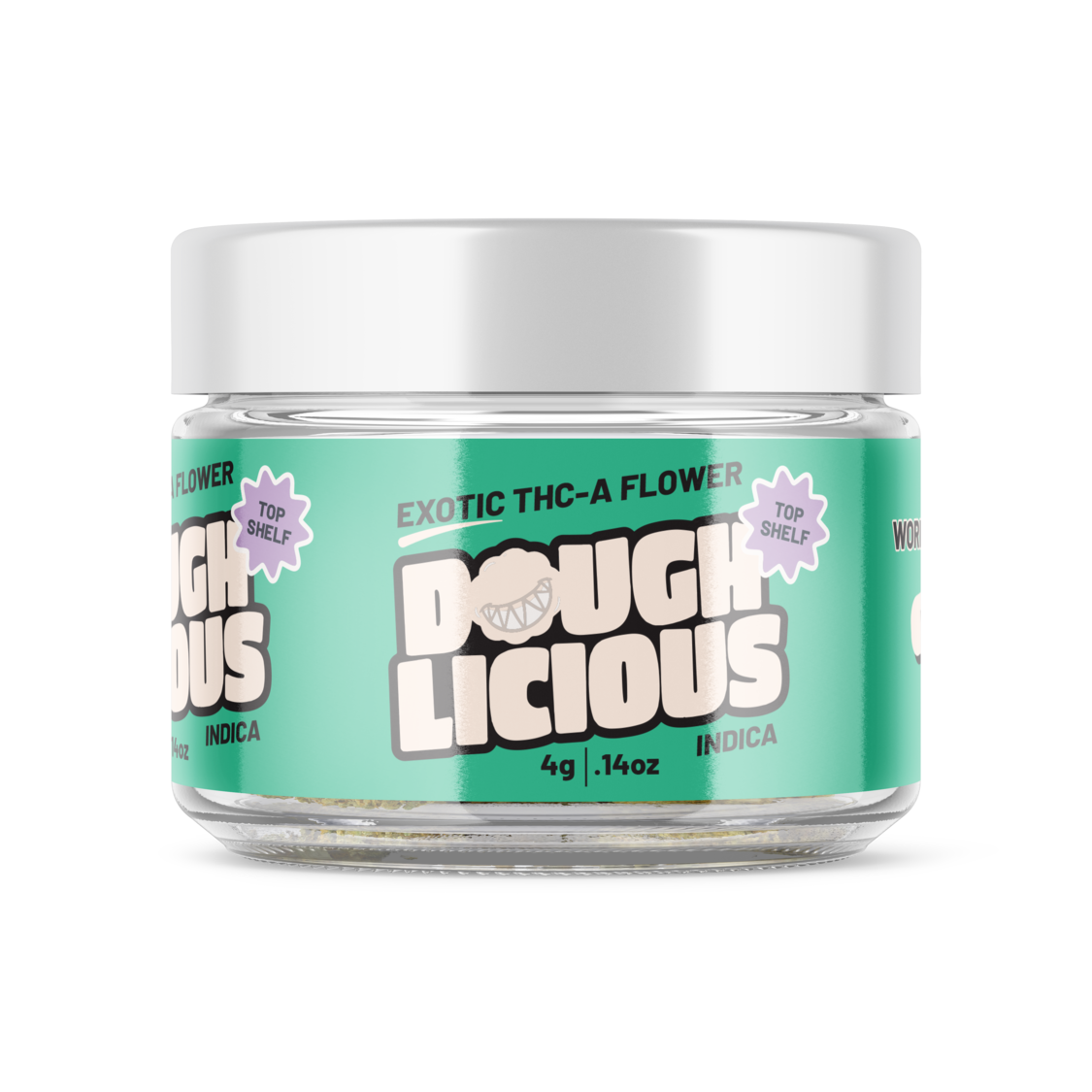 Doughlicious Exotic THC-A Flower Jar 4g [DROPSHIP]