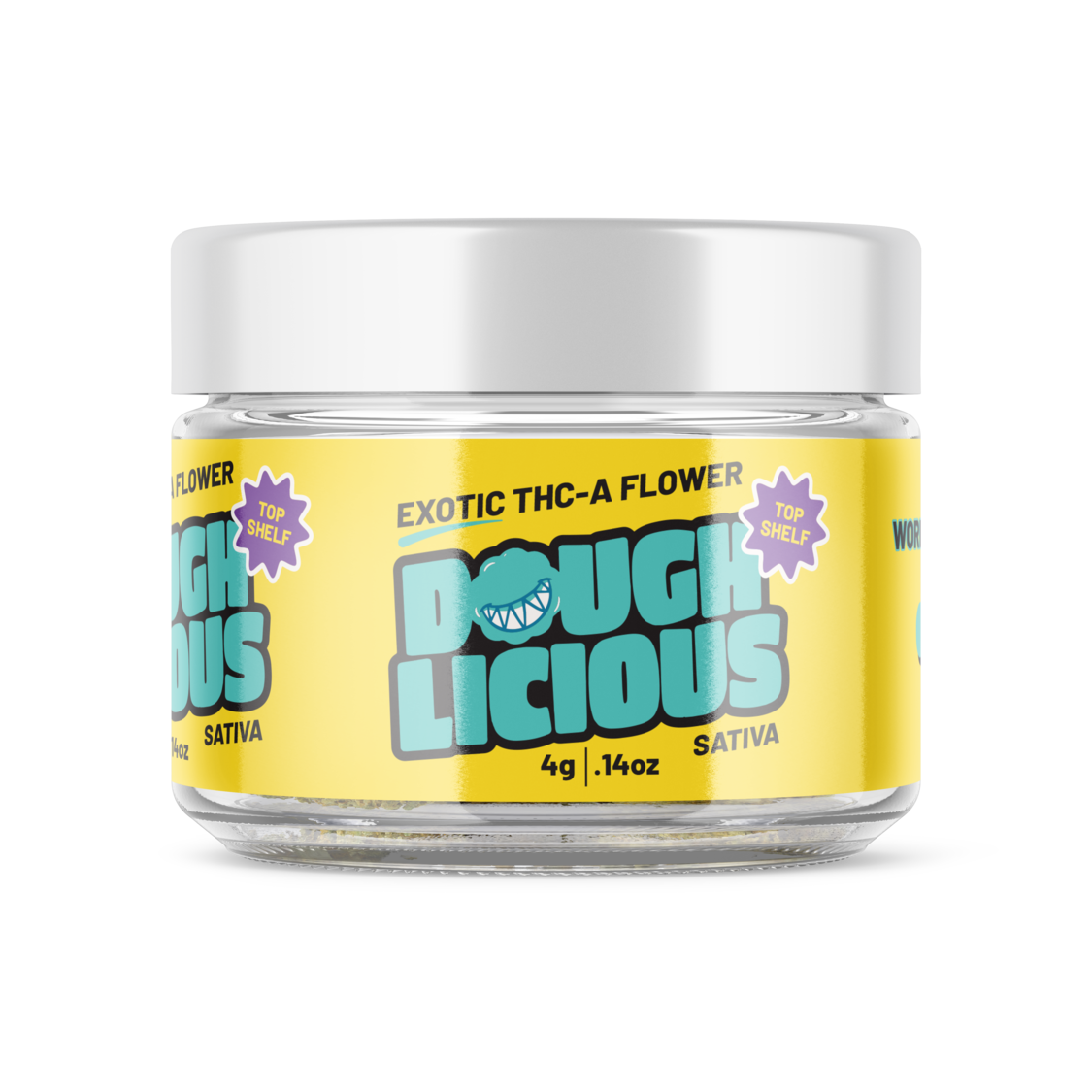 Doughlicious Exotic THC-A Flower Jar 4g [DROPSHIP]