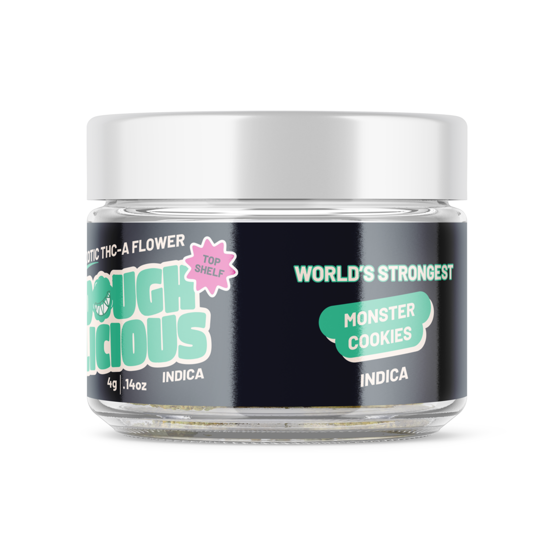 Doughlicious Exotic THC-A Flower Jar 4g [DROPSHIP]