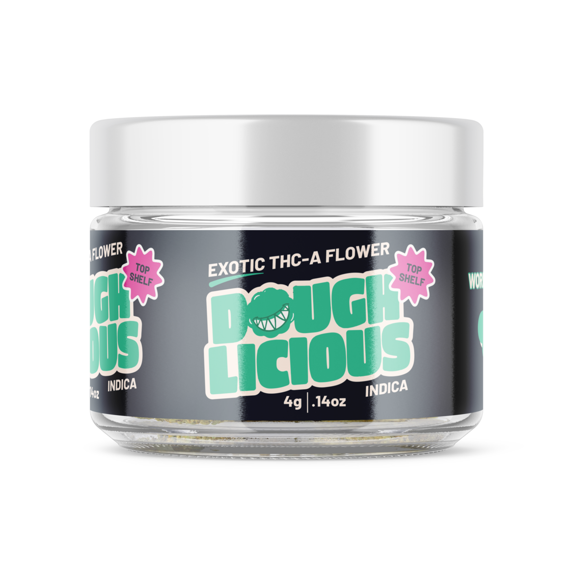 Doughlicious Exotic THC-A Flower Jar 4g [DROPSHIP]