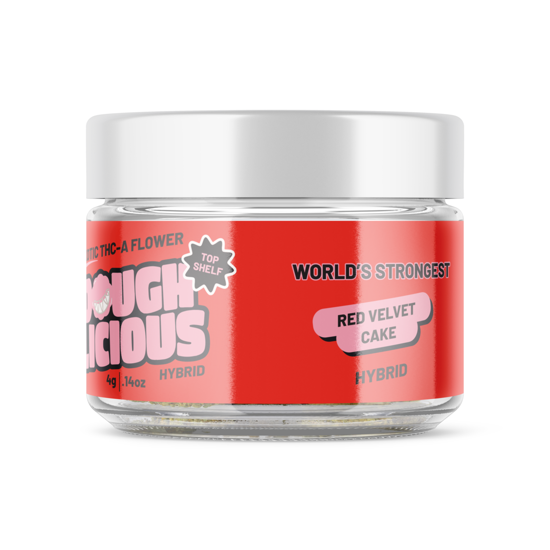 Doughlicious Exotic THC-A Flower Jar 4g [DROPSHIP]