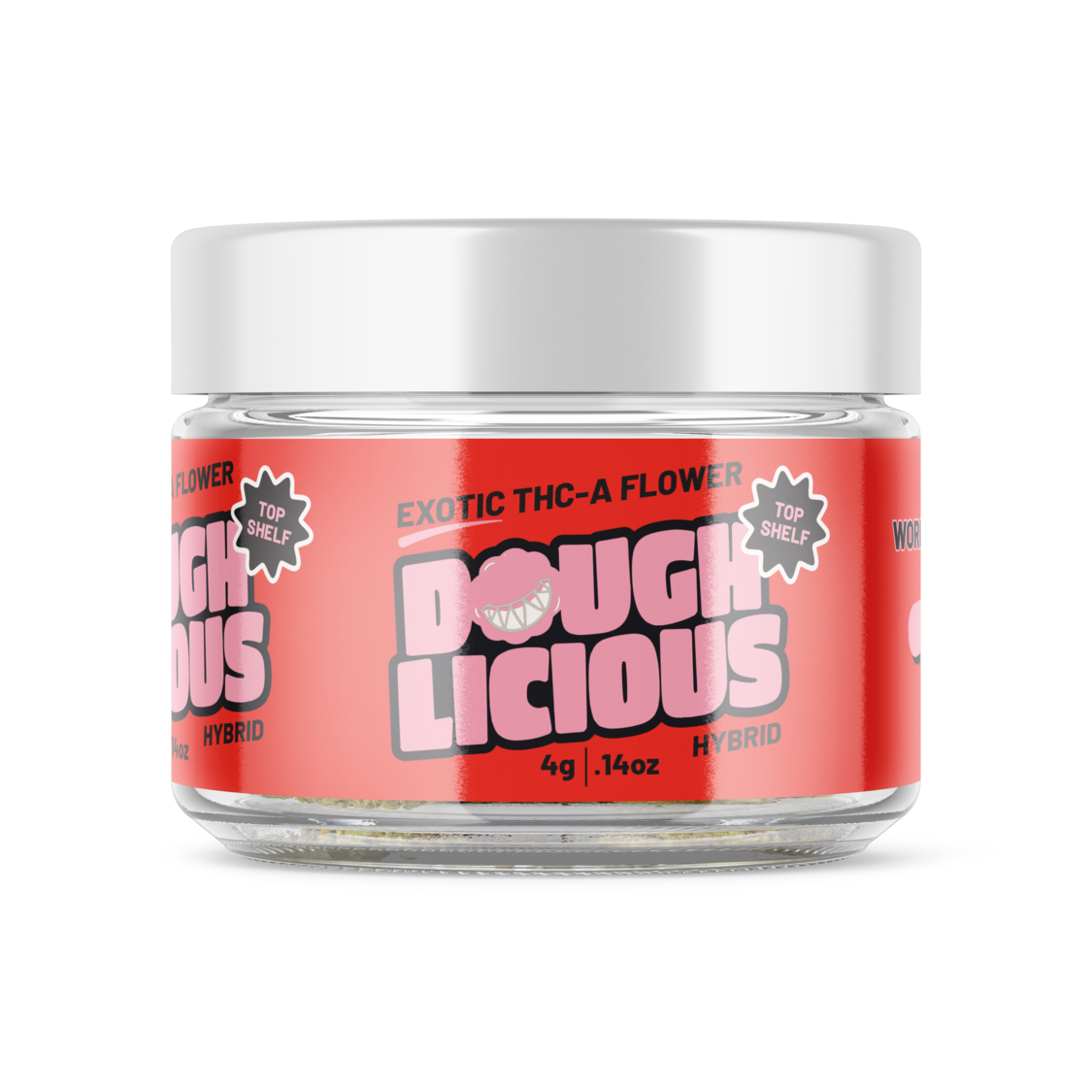 Doughlicious Exotic THC-A Flower Jar 4g [DROPSHIP]