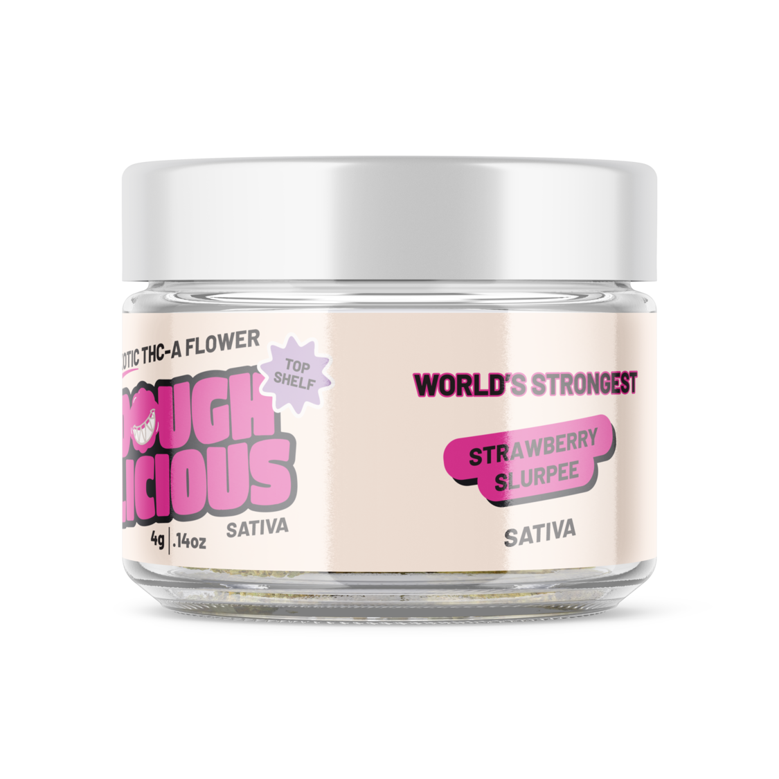 Doughlicious Exotic THC-A Flower Jar 4g [DROPSHIP]