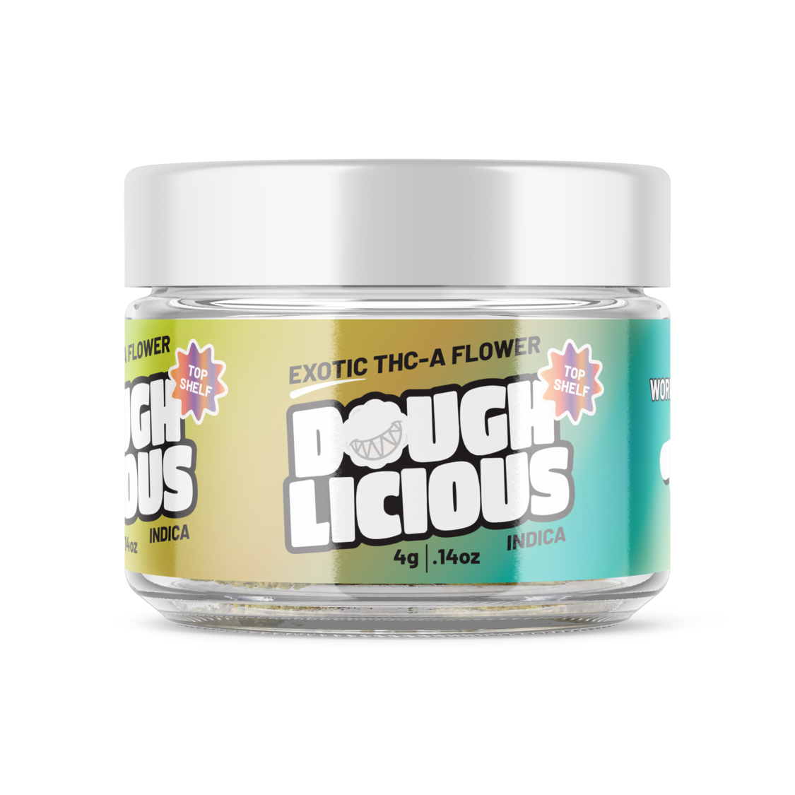 Doughlicious Exotic THC-A Flower Jar 4g [DROPSHIP]