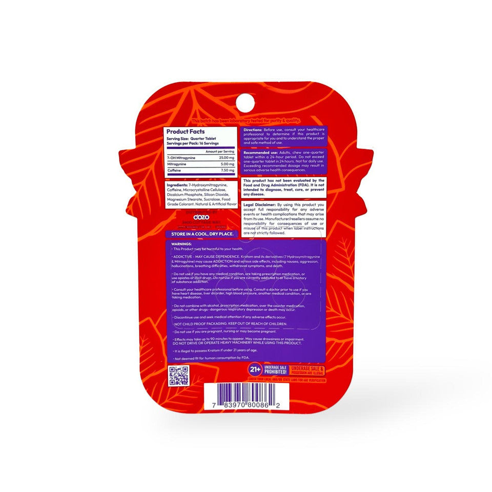 Dozo 7-Hydroxy Perks Tablet 4ct 50mg (SINGLE)