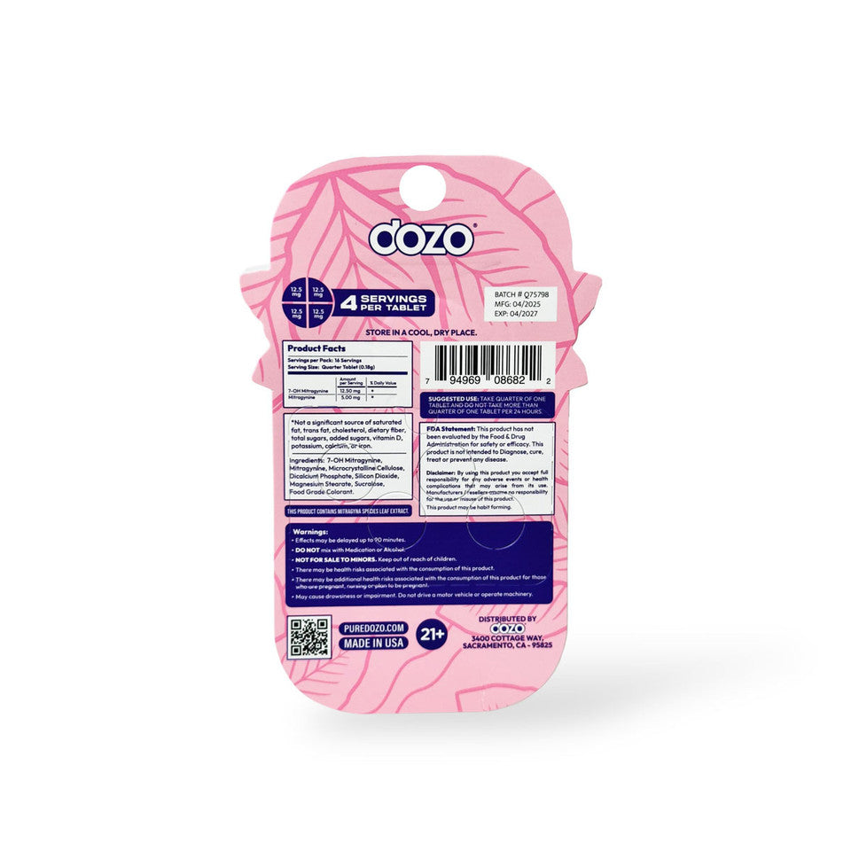 Dozo 7-Hydroxy Perks Tablet 4ct 50mg (SINGLE)