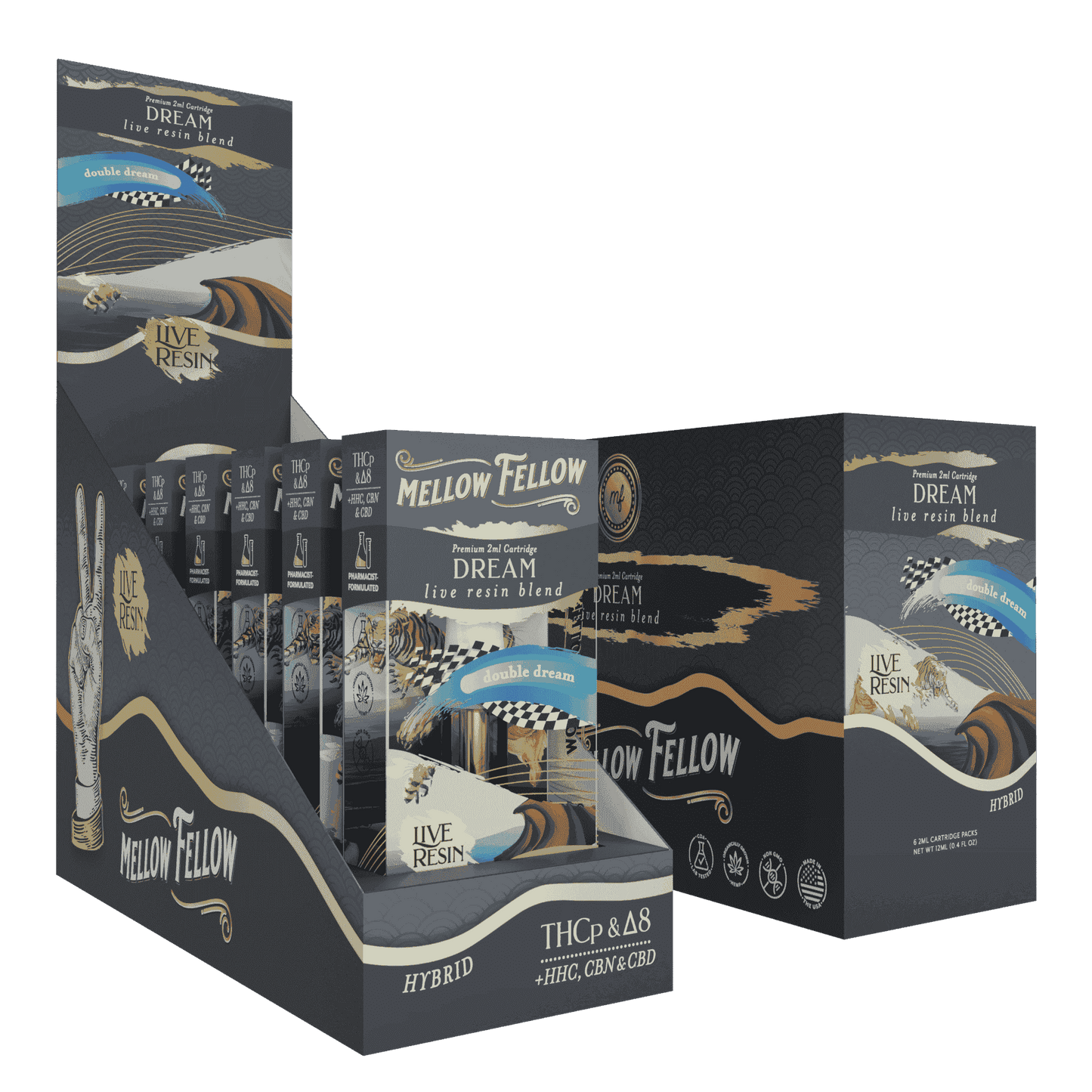 Mellow Fellow Live Resin Cartridge 2g (6/pack) [DROPSHIP]