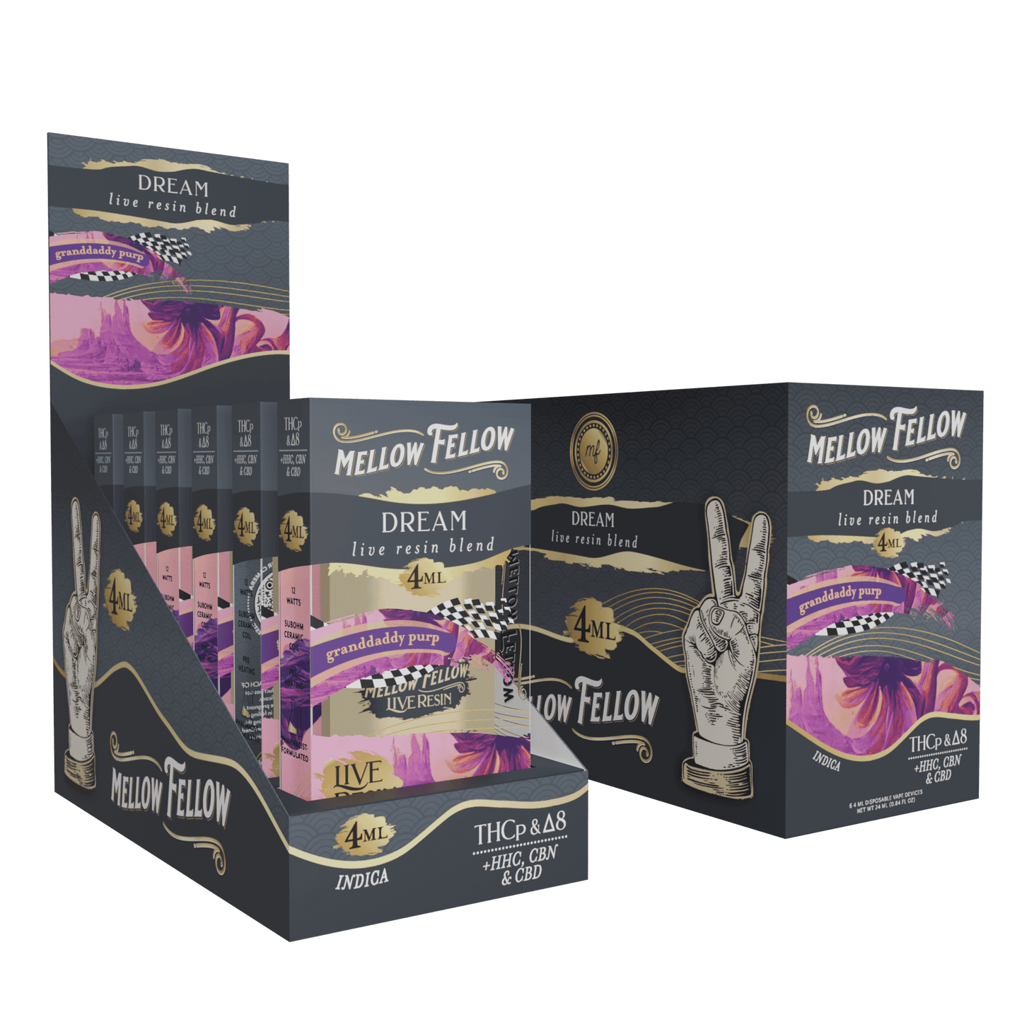 Mellow Fellow Live Resin Disposable 4g (6/pack) [DROPSHIP]