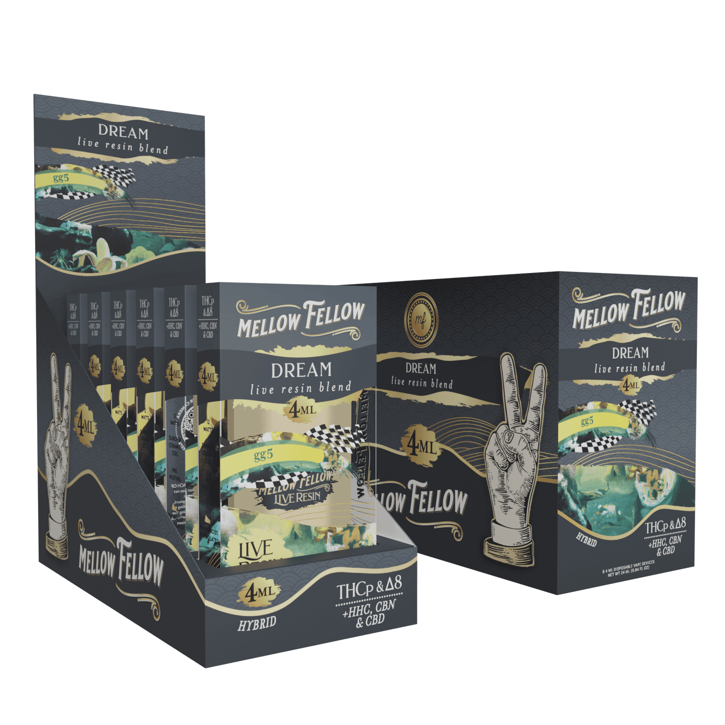 Mellow Fellow Live Resin Disposable 4g (6/pack) [DROPSHIP]