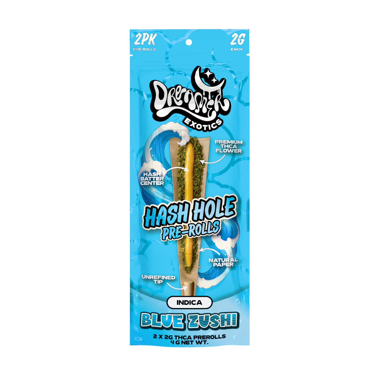 Dreamer Exotics Hash Hole Pre-Rolls 2g 2ct (10/Pack) [DROPSHIP]