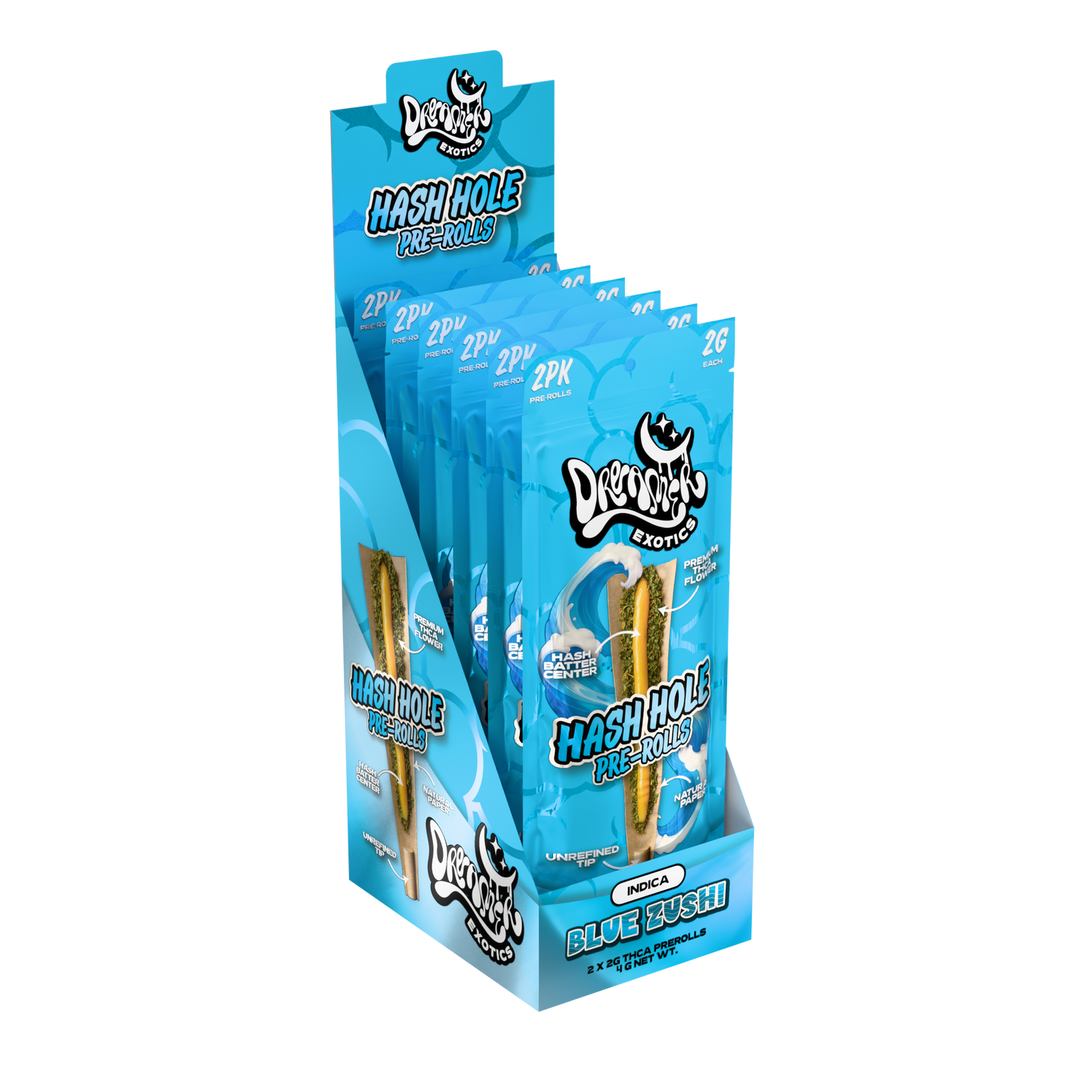 Dreamer Exotics Hash Hole Pre-Rolls 2g 2ct (10/Pack) [DROPSHIP]