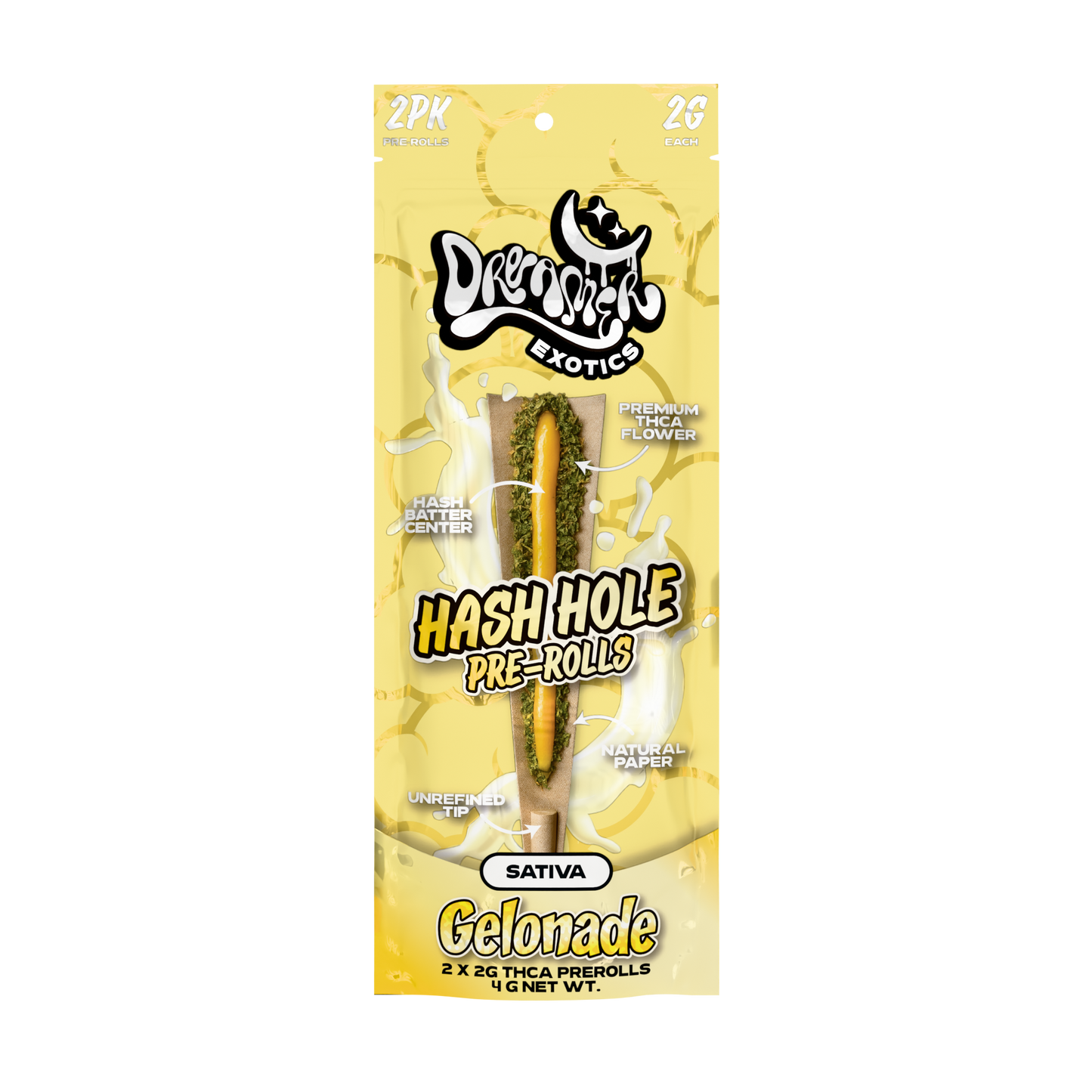 Dreamer Exotics Hash Hole Pre-Rolls 2g 2ct (10/Pack) [DROPSHIP]