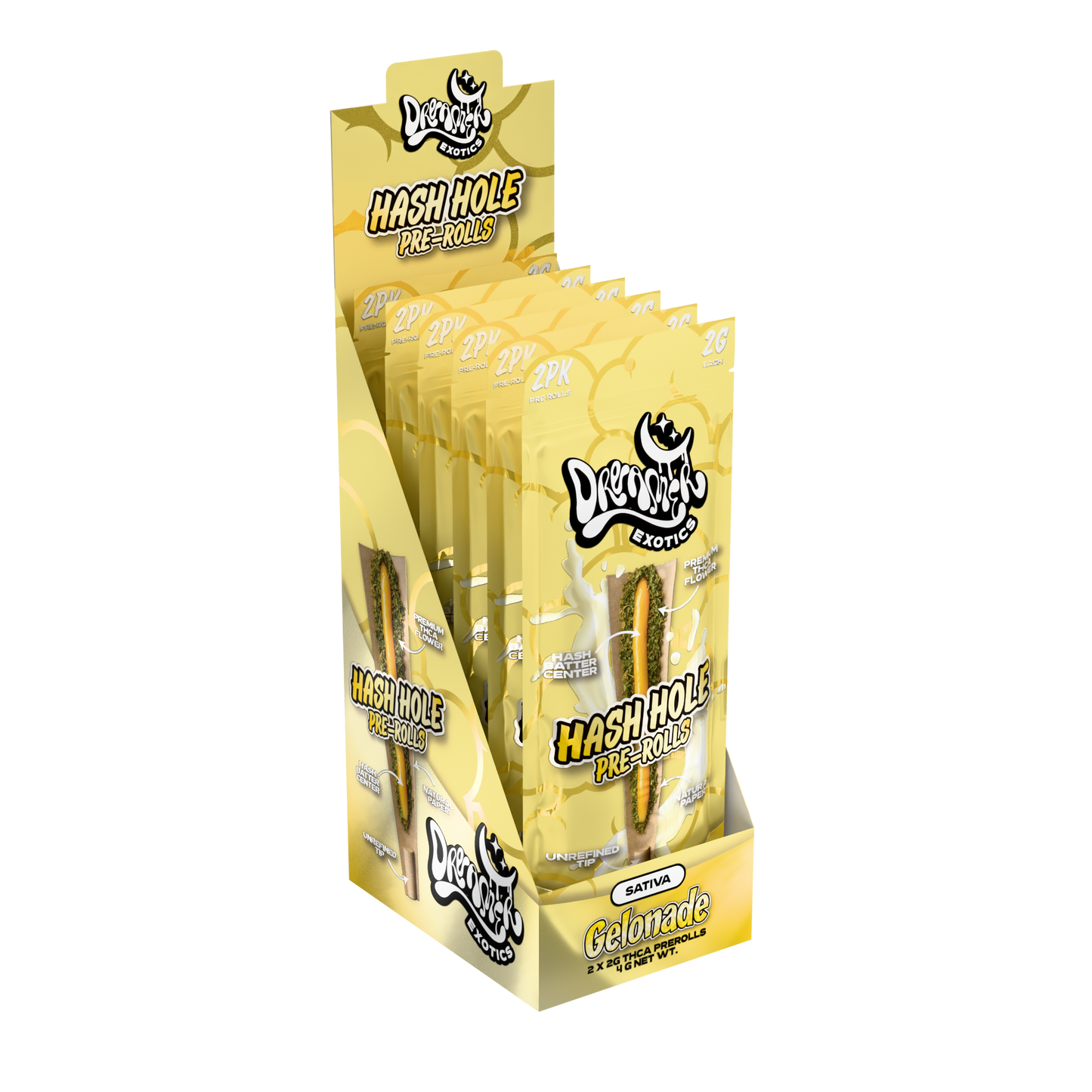 Dreamer Exotics Hash Hole Pre-Rolls 2g 2ct (10/Pack) [DROPSHIP]
