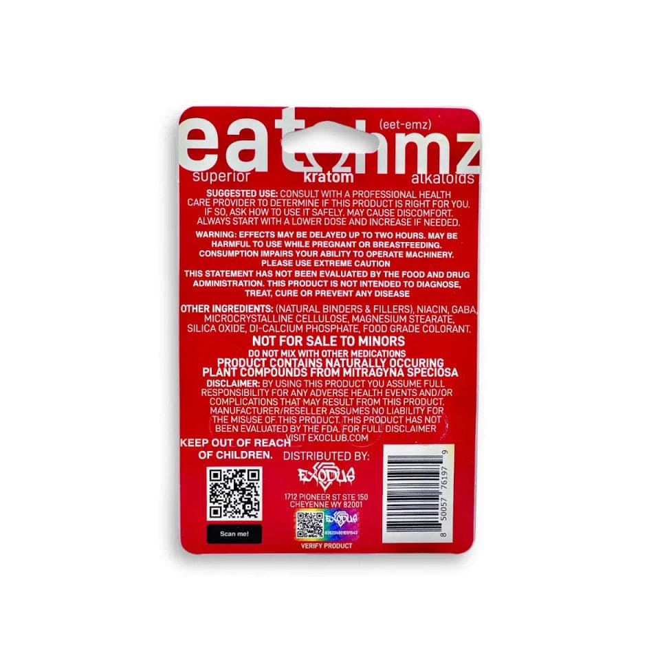 Eat Ohmz Kratom Tablets 18mg (6/pack)