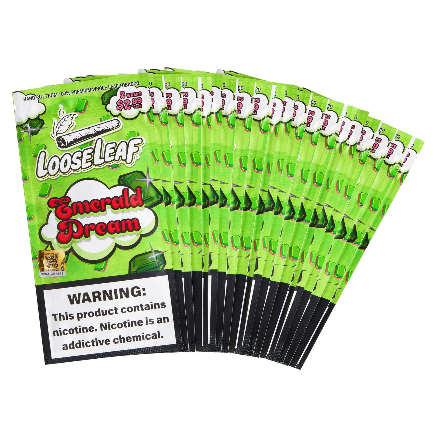 Looseleaf $2.99 Pre Priced Tobacco Wraps 2ct (20/pack)
