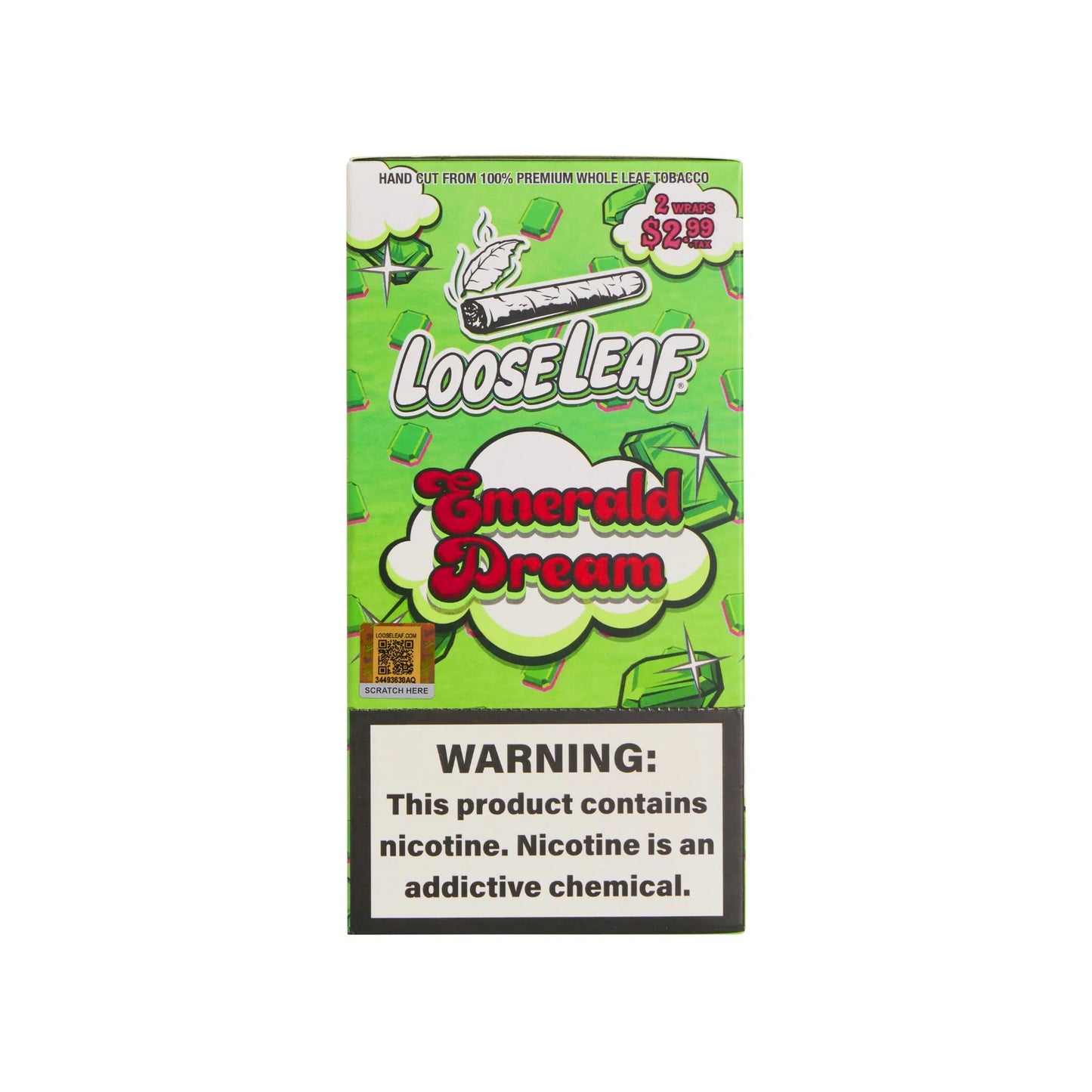 Looseleaf $2.99 Pre Priced Tobacco Wraps 2ct (20/pack)