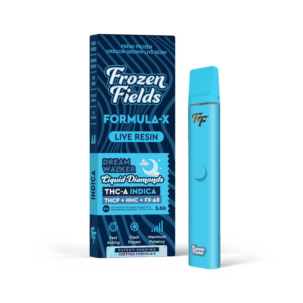 Frozen Fields Formula-X Delta 8 THC-A Disposable 3.5g (5/Pack) [DROPSHIP]