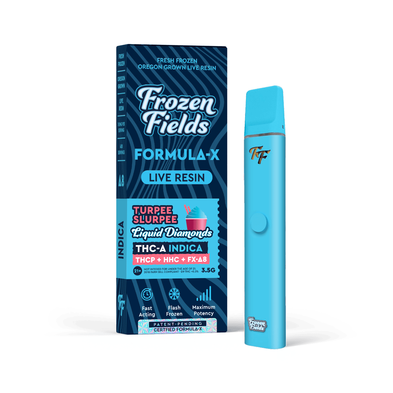 Frozen Fields Formula-X Delta 8 THC-A Disposable 3.5g (5/Pack) [DROPSHIP]