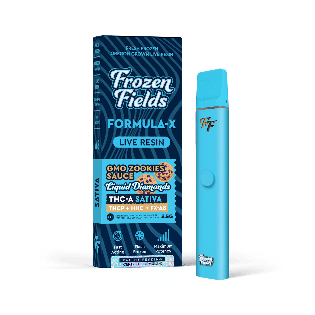 Frozen Fields Formula-X Delta 8 THC-A Disposable 3.5g (5/Pack) [DROPSHIP]
