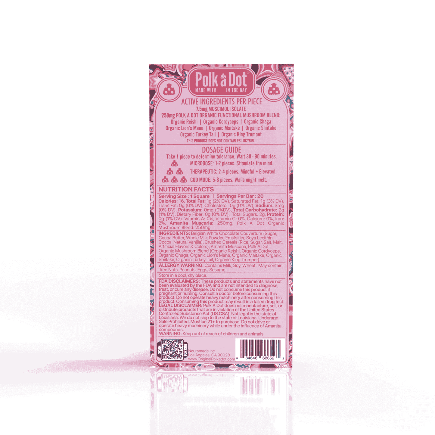 Polkadot Amanita Chocolate Bar 10000mg (10/pack)