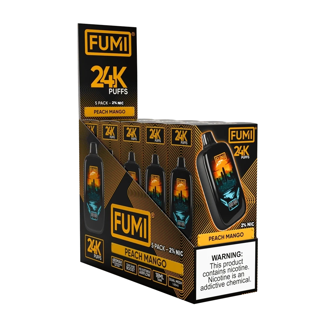 FUMI 24K Disposable 18mL 2% (5/pack)