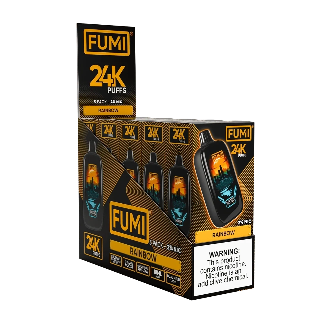 FUMI 24K Disposable 18mL 2% (5/pack)