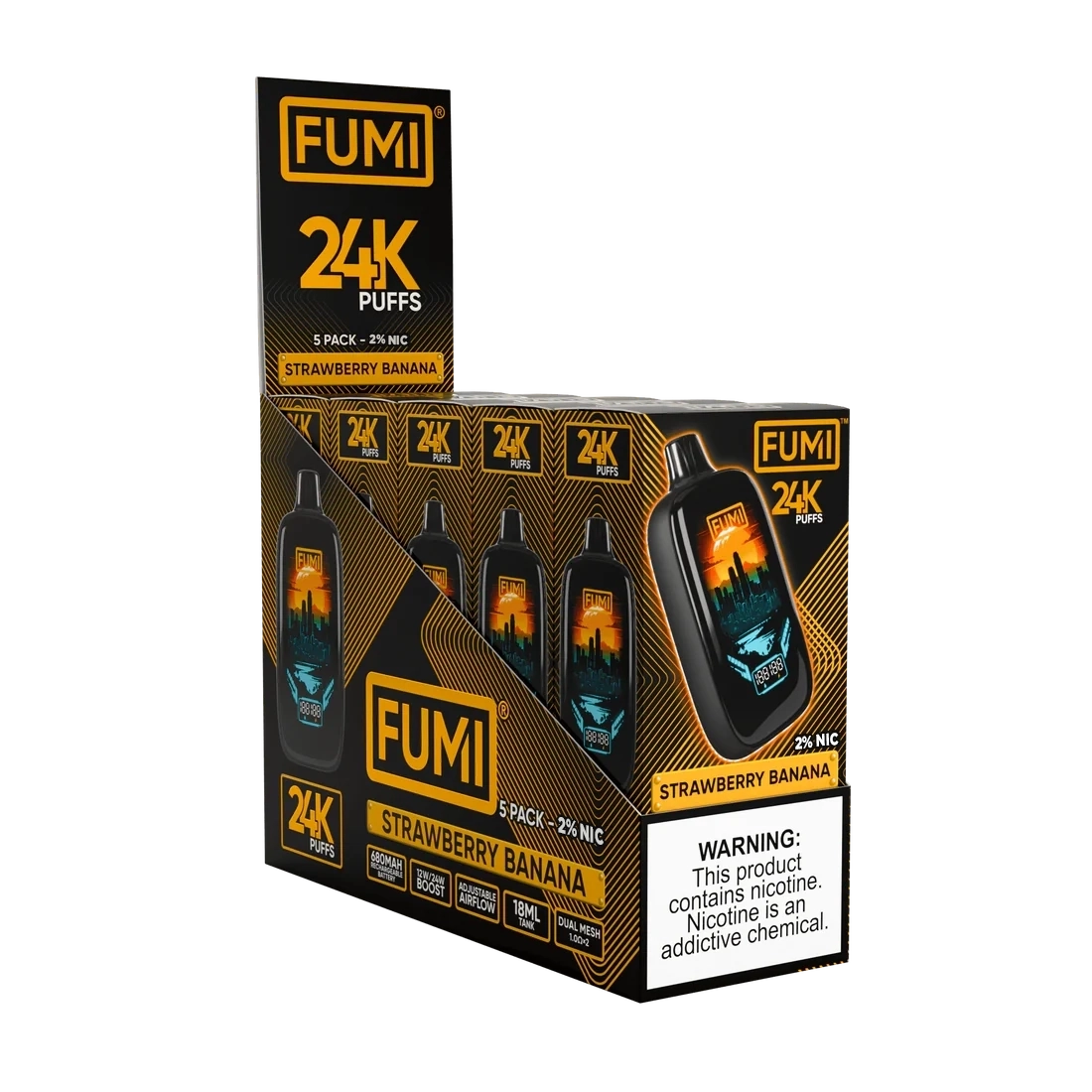 FUMI 24K Disposable 18mL 2% (5/pack)