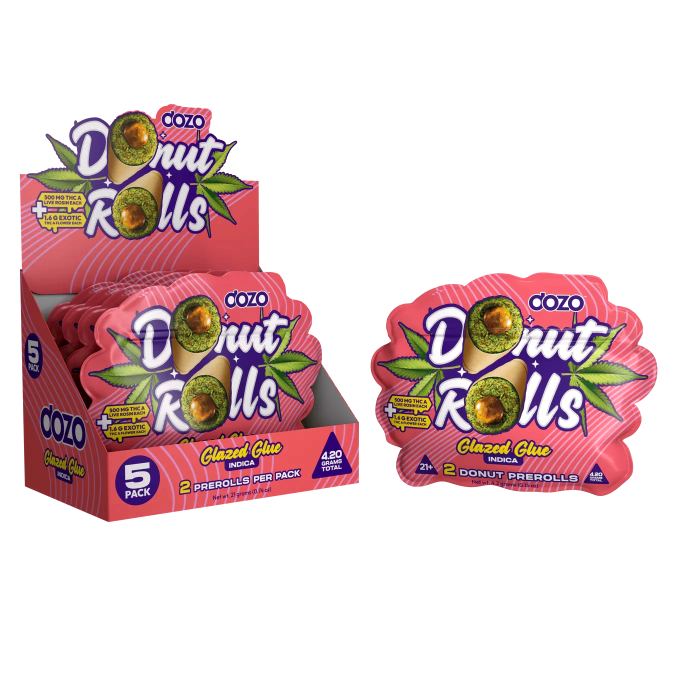 Dozo Donut Rolls THC-A Pre Roll 2.1g 2ct (SINGLE)