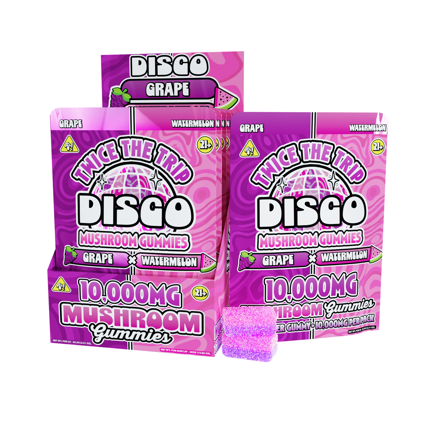 Disco By Chapo Extrax Twice The Trip Magic Mushroom Gummies 10g 10ct (6/Pack) [DROPSHIP]