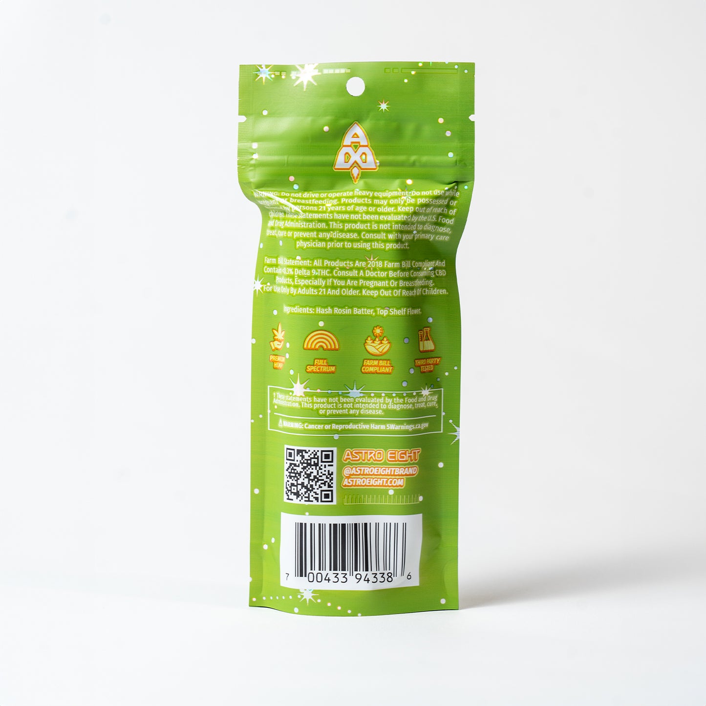 Astro Eight THC-A Hash Hole Pre Roll 2g 2ct (SINGLE)