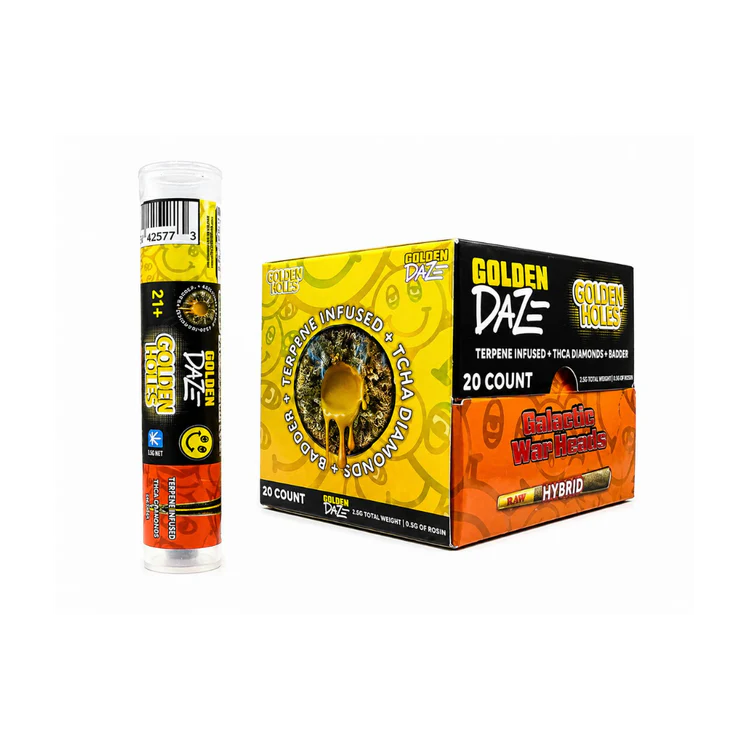 Golden Daze Golden Holes Hash Prerolls 2.5g 1ct (20/pack) [DROPSHIP]