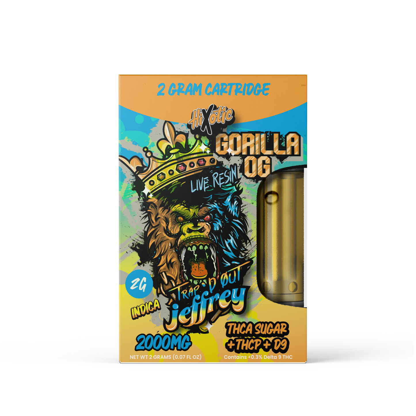 Hixotic Trap'd Out Jeffrey THC-A Cartridge 2g (5/Pack) [DROPSHIP]