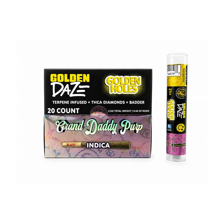 Golden Daze Golden Holes Hash Prerolls 2.5g 1ct (20/pack) [DROPSHIP]