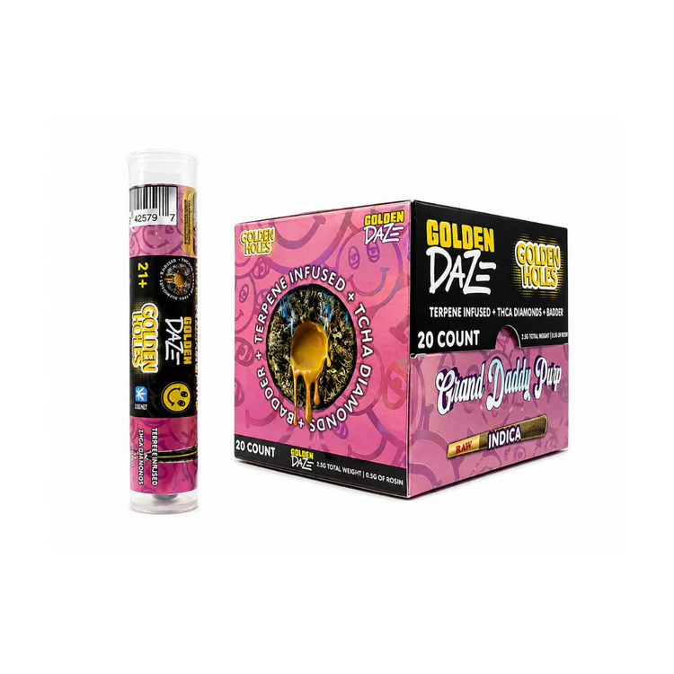 Golden Daze Golden Holes Hash Prerolls 2.5g 1ct (20/pack) [DROPSHIP]
